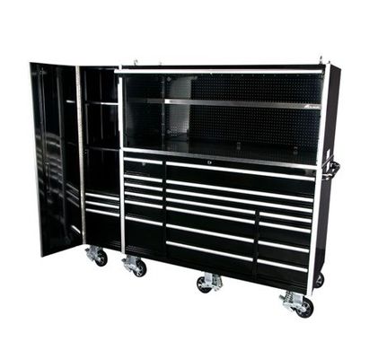 Sleutel slot 16 laden zware garage gereedschapskist met wielen en poeder coat staal afwerking