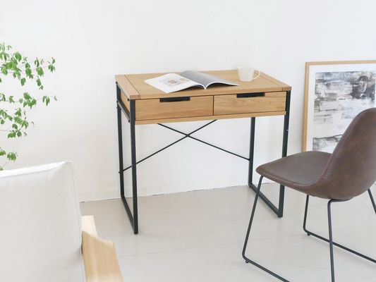 Opvouwbare metalen houten tafel voor kantoorvoorzieningen in Noord-Europese stijl