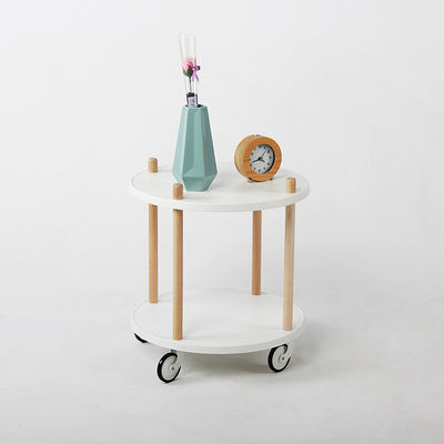 Opvouwbare dubbele plank moderne zijtafel met aangepaste kleuropslagwagen