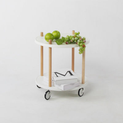 Opvouwbare dubbele plank moderne zijtafel met aangepaste kleuropslagwagen