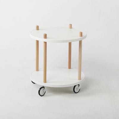 Opvouwbare dubbele plank moderne zijtafel met aangepaste kleuropslagwagen