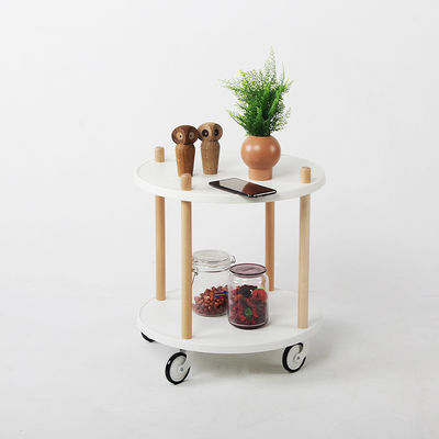 Opvouwbare dubbele plank moderne zijtafel met aangepaste kleuropslagwagen