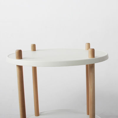 Opvouwbare dubbele plank moderne zijtafel met aangepaste kleuropslagwagen
