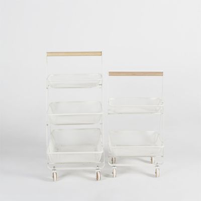 Nordic Shelf Storage Trolley 3 Tier Kitchen Rolling Cart Voor ruimtebesparing