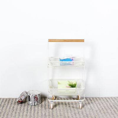 Nordic Shelf Storage Trolley 3 Tier Kitchen Rolling Cart Voor ruimtebesparing