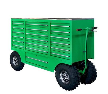 Zwarte groene put wagens gereedschap kist trolley voor werkplaats kast en op maat gemaakte ondersteuning
