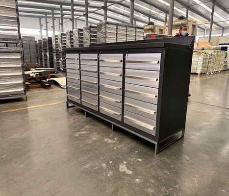 72 inch gereedschapskast voor garage winkel opslag werkbank in koudgewalst staal bruin