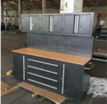 Zware garage gereedschapskist op wielen met metalen laden en optionele kast