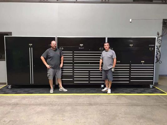 Garage organisatie koudgewalste stalen gereedschapskast met trolley in zilver
