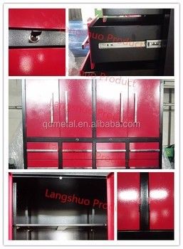 Steel Workshop Tool Industrial Cabinet met Heavy Duty Metal Tool Storage en Rood