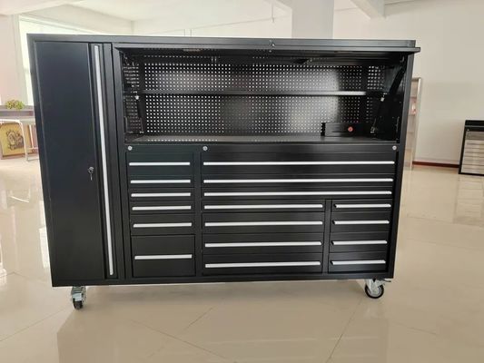 Sleutel slot 16 laden zware garage gereedschapskist met wielen en poeder coat staal afwerking