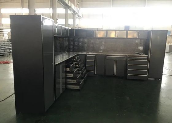 OEM-ondersteuning Garagekast met gereedschappen opslag Werkbank Gereedschapskist Gereedschapskist Werkplaats Metalen kast L-vorm