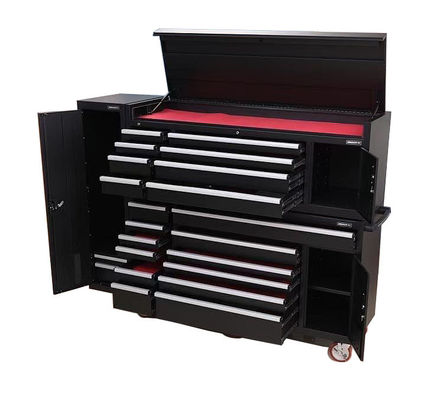 Poedercoating Afwerking 72 Inch Zwart Heavy Duty Rolling Tool Chest met Multi Drawers