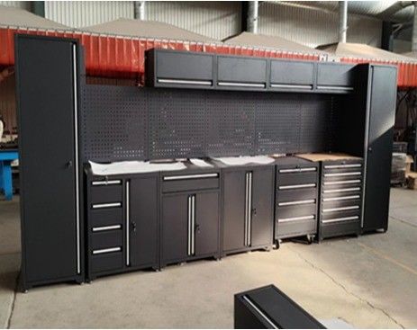 Heavy Duty 7 Drawers Toolbox Workshop Roller Tool Set Box voor bruine kleurcombinatie