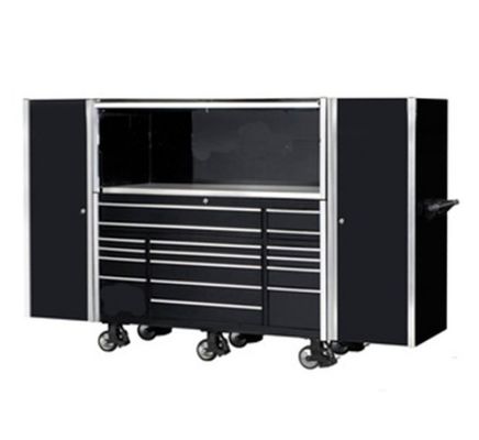 Op maat gemaakte ondersteuning OEM ODM Geaccepteerd Heavy Duty Metal Tool Chest met Big Wheel