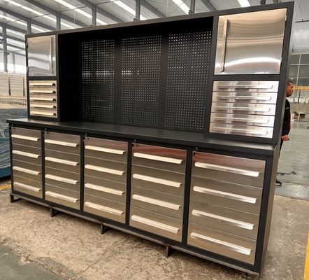 Stroomlijn uw werkplek met deze professionele modulaire garage werkbank en opslag
