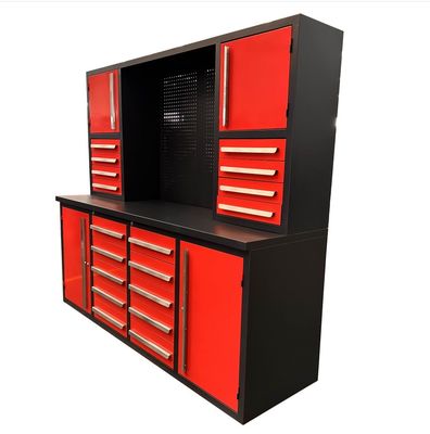 Op maat gemaakte OBM Support Heavy Duty Car Repair Tool Cabinet met 18 laden en 4 deuren