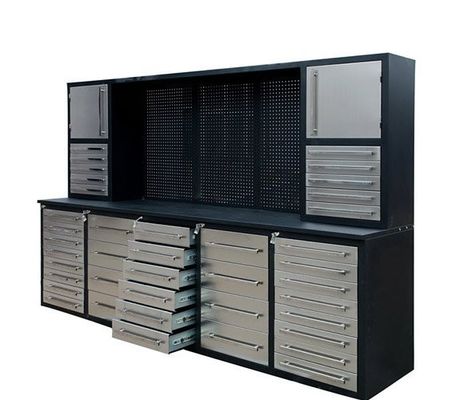 De ultieme garage werkplaats 20 laden zware metaal gereedschapskast met pegboard