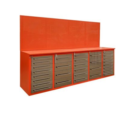 Kabinet voor op maat gemaakte ondersteuning bij georganiseerde opslag van werkbanken en assemblage van hardware