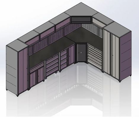 Aanvaardbaar OEM ODM Professional 7 laken gereedschapskist voor onderdelen en gereedschappen opslag