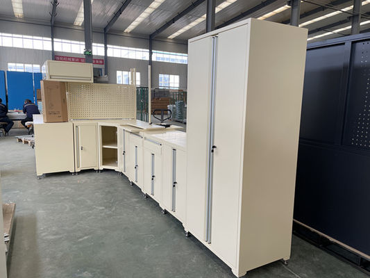 Professionele gereedschapskist op wielen Garage kast met staal poedercoating en handvat