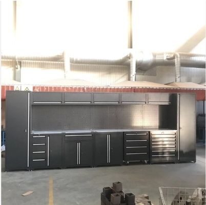 Werkplaats Garagekast Zwart rollend gereedschapskist Metalen laken werkbank voor autoreparatie
