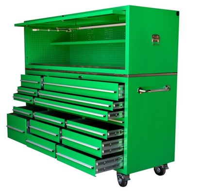 55 inch 16 Drawer Rolling Tool Box Garage Werkplaats Gereedschapskast Geel Groen Optioneel