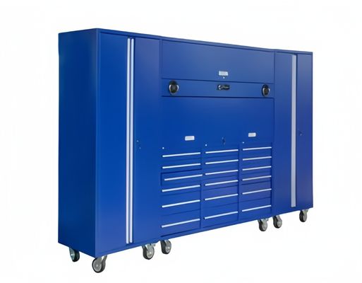 Duurzame krachtafwerking Garage kasten Gereedschapskist Kistkast met metalen werkbank
