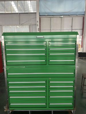 15 Drawer metalen gereedschapskast op wielen voor opslag in de garage