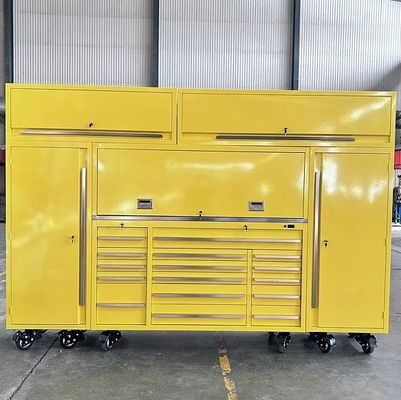 72 inch mechanische gereedschapskist met laden en optionele mat roestvrijstalen kast