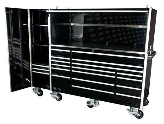 72 inch metalen rolgereedschapskist met roestvrijstalen handgrepen en opslaggereedschapskist