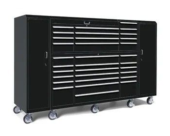 72 inch metalen rolgereedschapskist met roestvrijstalen handgrepen en opslaggereedschapskist