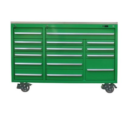 Auto reparatie kit set met garage rollende gereedschapskast trolley en roestvrij staal doos
