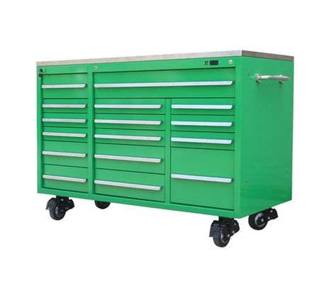 Auto reparatie kit set met garage rollende gereedschapskast trolley en roestvrij staal doos