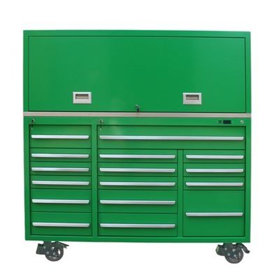 Auto reparatie kit set met garage rollende gereedschapskast trolley en roestvrij staal doos