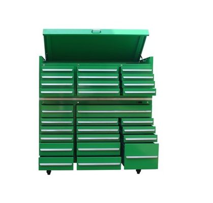Auto reparatie kit set met garage rollende gereedschapskast trolley en roestvrij staal doos